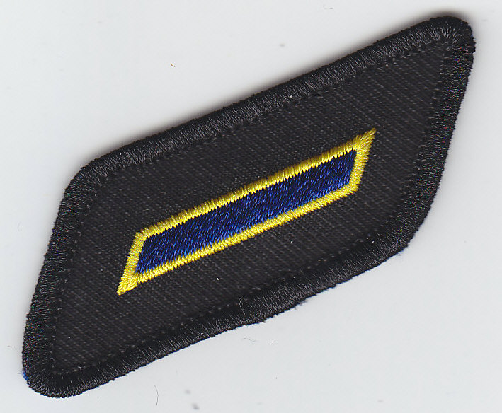 1 Hashmark Royal Blue & Medium Gold on Black